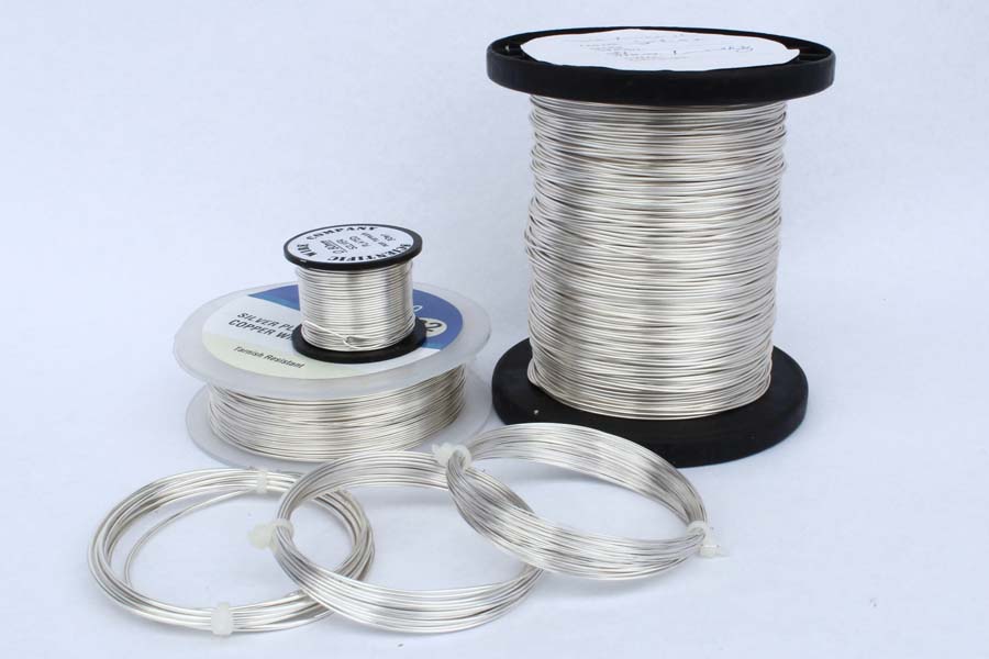 3 Metre Coil 1.25mm Silver Plated Copper Wire TARNISH RESISTANT