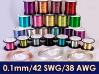 Coloured COPPER Craft Wire - 0.1mm