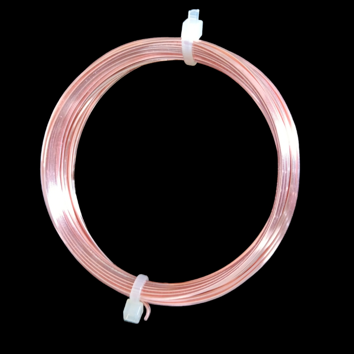 6 Metres 0.8mm Square Rose Gold Coloured Copper Wire