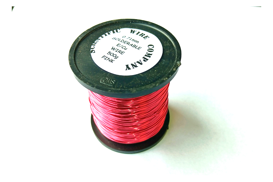 125g 0.71mm PINK Coloured Enamelled Copper Wire